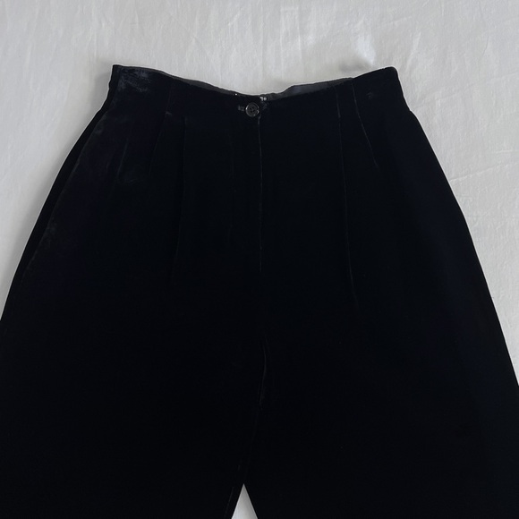 INC International Concepts Petite Velvet Trousers | Black | Size 4P | EUC - Picture 3 of 13
